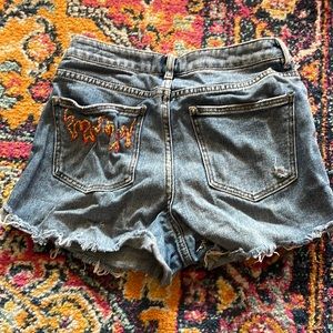 PacSun shorts hand embroidered